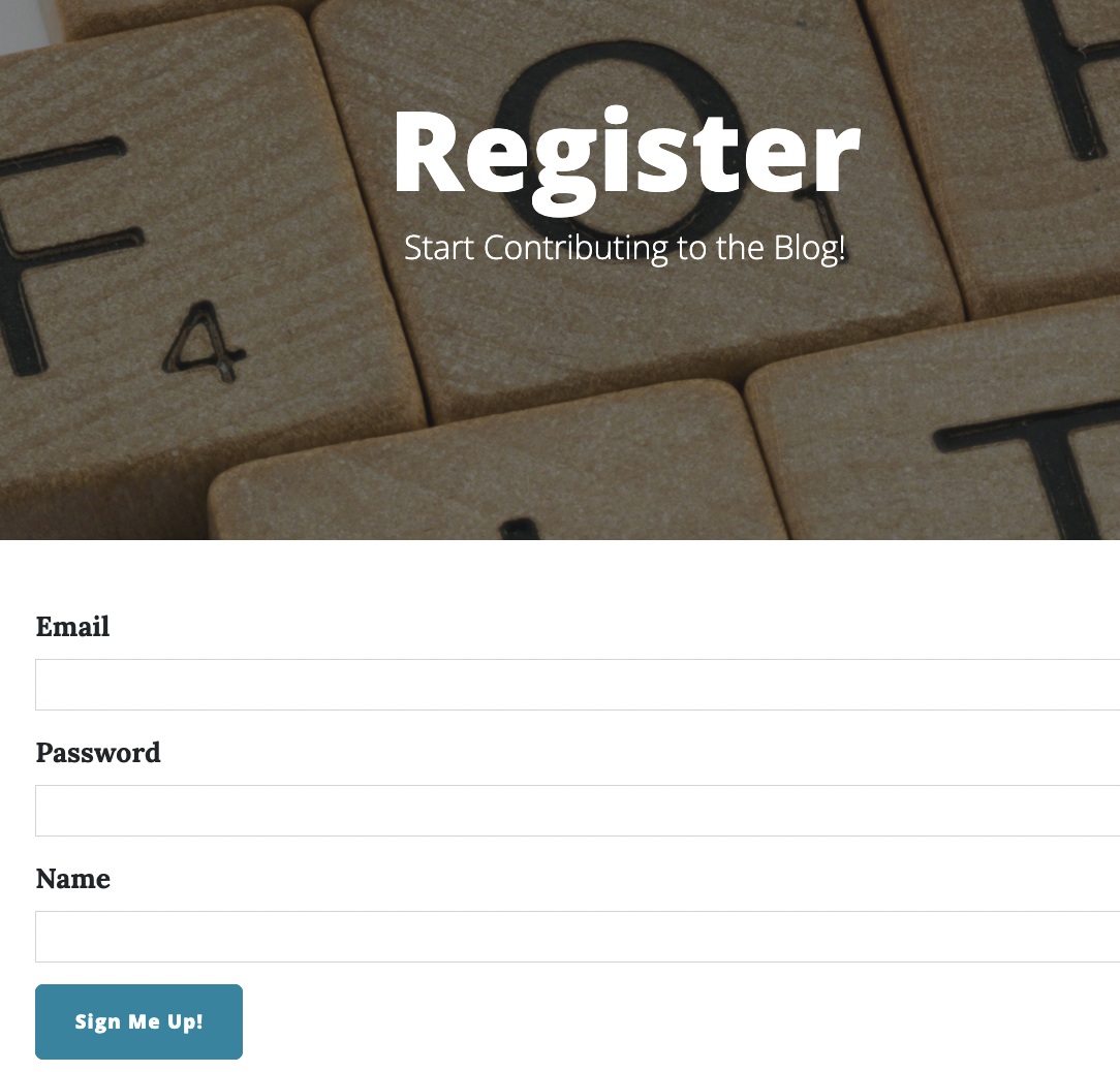 Register Screen